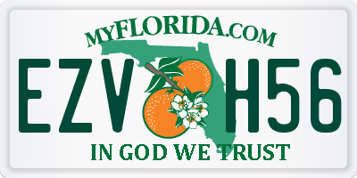 FL license plate EZVH56