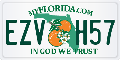 FL license plate EZVH57