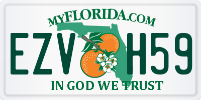 FL license plate EZVH59