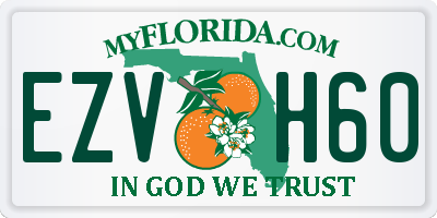 FL license plate EZVH60