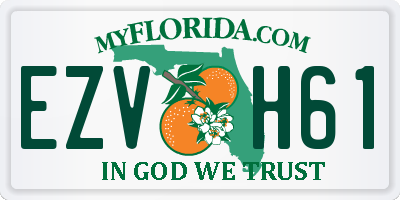 FL license plate EZVH61