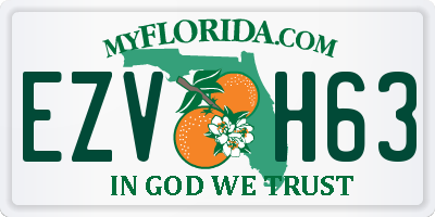 FL license plate EZVH63