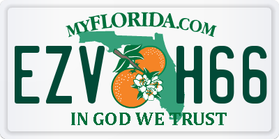 FL license plate EZVH66