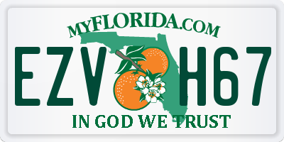 FL license plate EZVH67