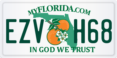 FL license plate EZVH68