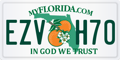 FL license plate EZVH70