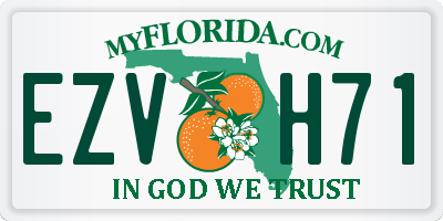 FL license plate EZVH71