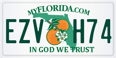 FL license plate EZVH74