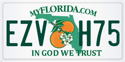 FL license plate EZVH75