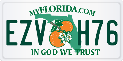 FL license plate EZVH76