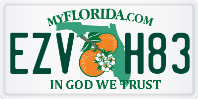 FL license plate EZVH83