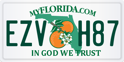 FL license plate EZVH87