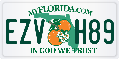 FL license plate EZVH89