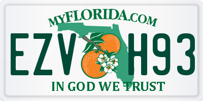 FL license plate EZVH93