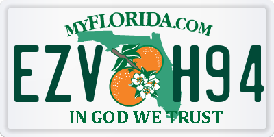 FL license plate EZVH94