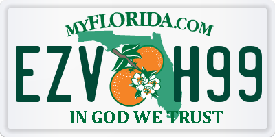 FL license plate EZVH99