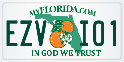 FL license plate EZVI01