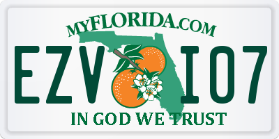 FL license plate EZVI07