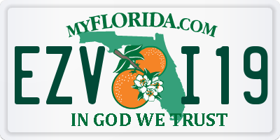 FL license plate EZVI19