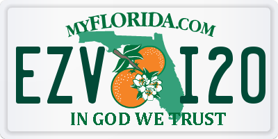 FL license plate EZVI20