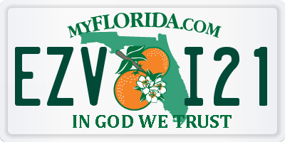 FL license plate EZVI21