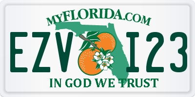 FL license plate EZVI23