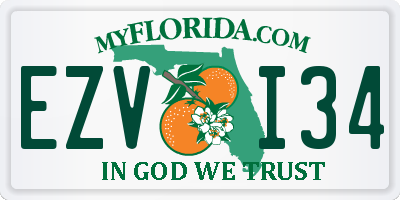 FL license plate EZVI34