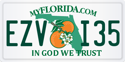 FL license plate EZVI35