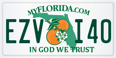 FL license plate EZVI40