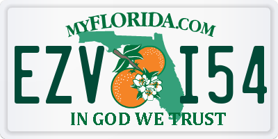 FL license plate EZVI54