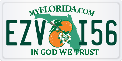 FL license plate EZVI56