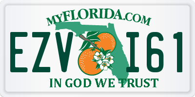 FL license plate EZVI61