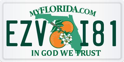 FL license plate EZVI81