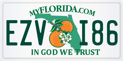 FL license plate EZVI86