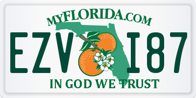 FL license plate EZVI87