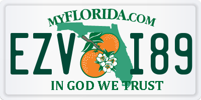 FL license plate EZVI89