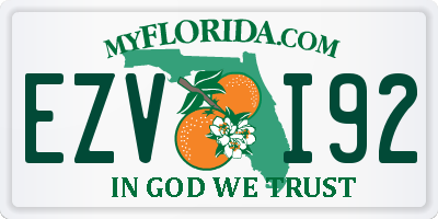 FL license plate EZVI92