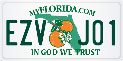 FL license plate EZVJ01