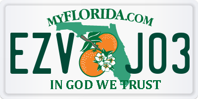 FL license plate EZVJ03