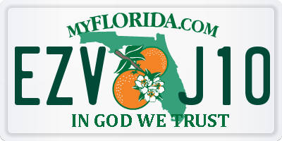 FL license plate EZVJ10