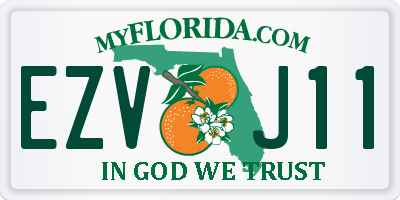 FL license plate EZVJ11