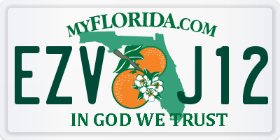 FL license plate EZVJ12