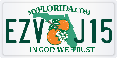 FL license plate EZVJ15