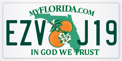 FL license plate EZVJ19