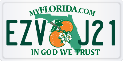 FL license plate EZVJ21