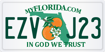 FL license plate EZVJ23