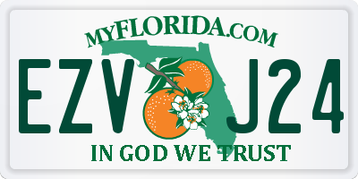 FL license plate EZVJ24