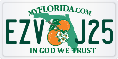 FL license plate EZVJ25