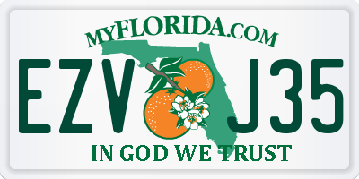 FL license plate EZVJ35