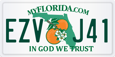 FL license plate EZVJ41